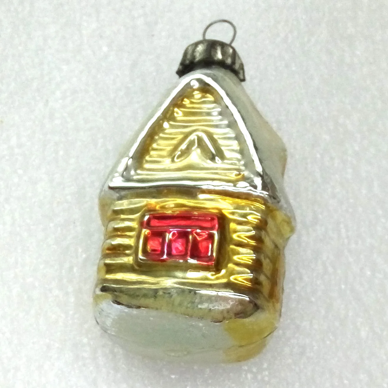 Vintage Glass Christmas Ornament House