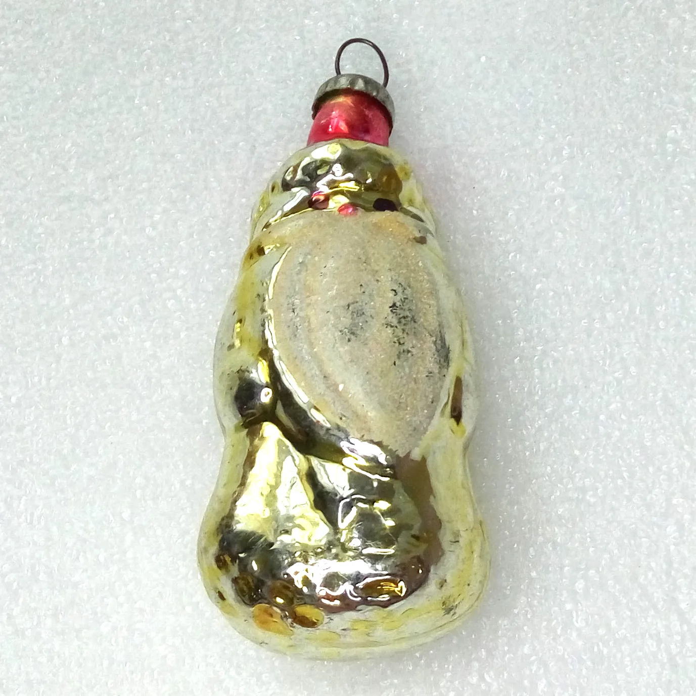 Vintage Glass Christmas Ornament Santa