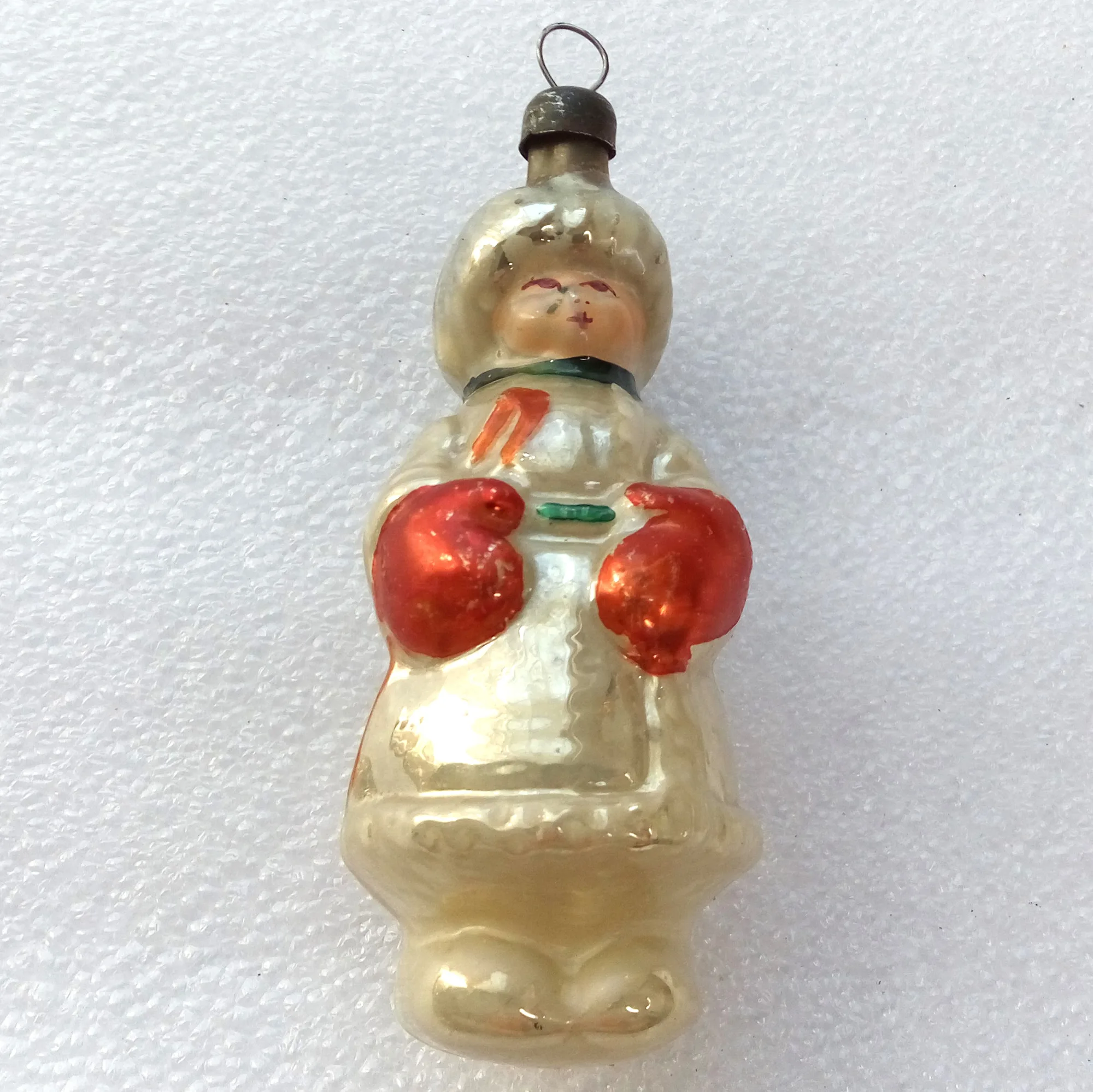 Old Antique Vintage Glass Christmas Ornament Shepherd Boy