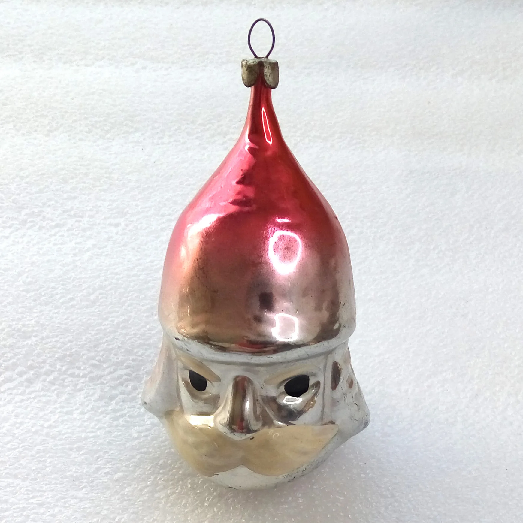 Vintage Glass Ukraine Christmas Ornament Old Bogatyr