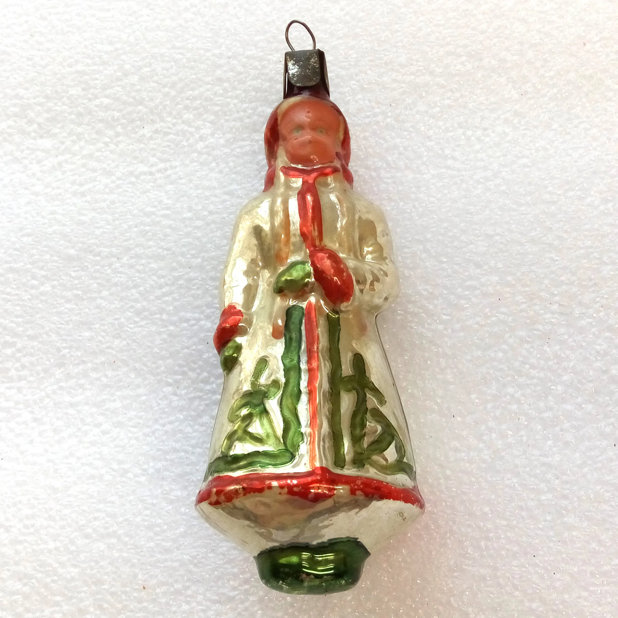 Old Antique Vintage Glass Christmas Ornament Snow Maiden