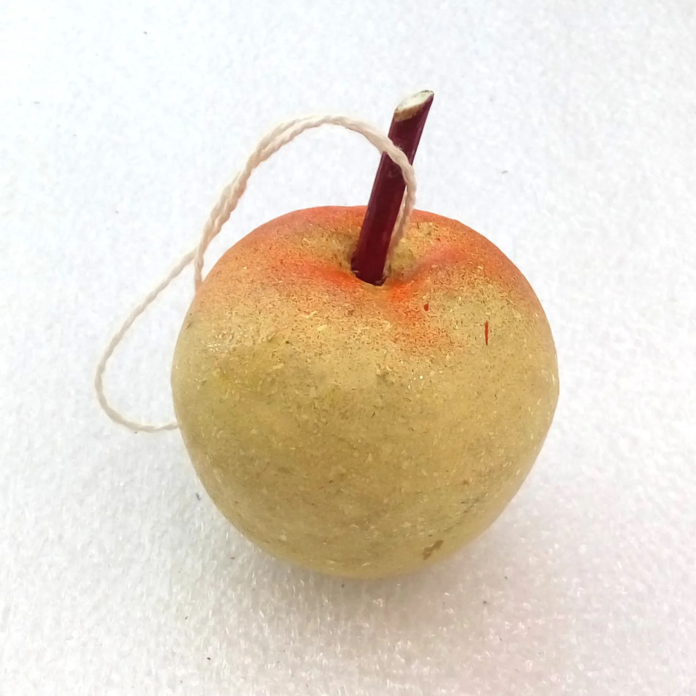 Old Antique Vintage Papier Mache Christmas Ornaments Apple