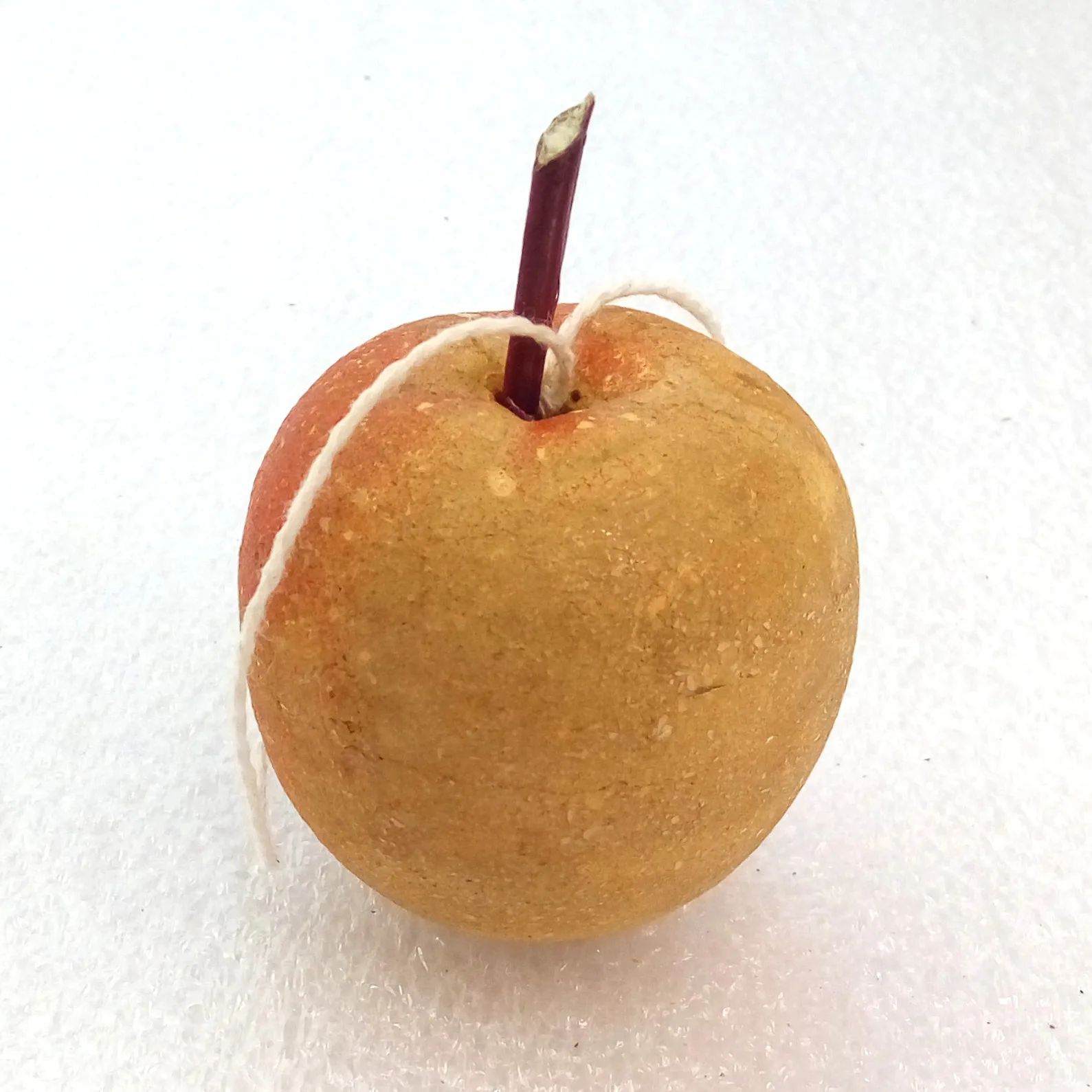 Old Antique Vintage Papier Mache Christmas Ornaments Apple