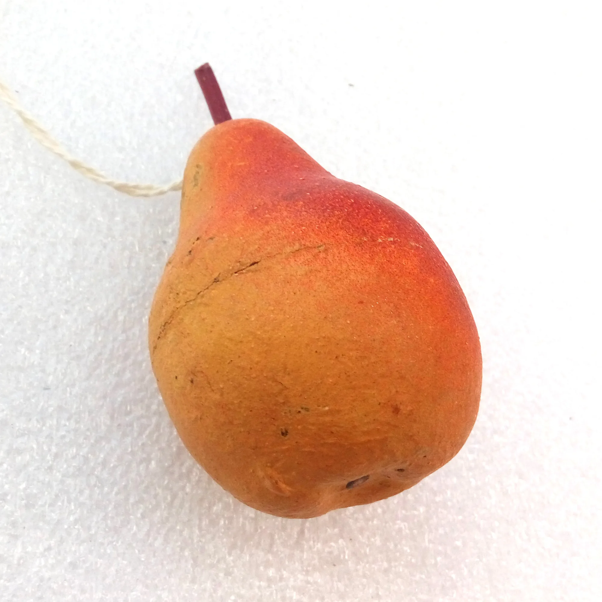Old Antique Vintage Papier Mache Christmas Ornaments Pear