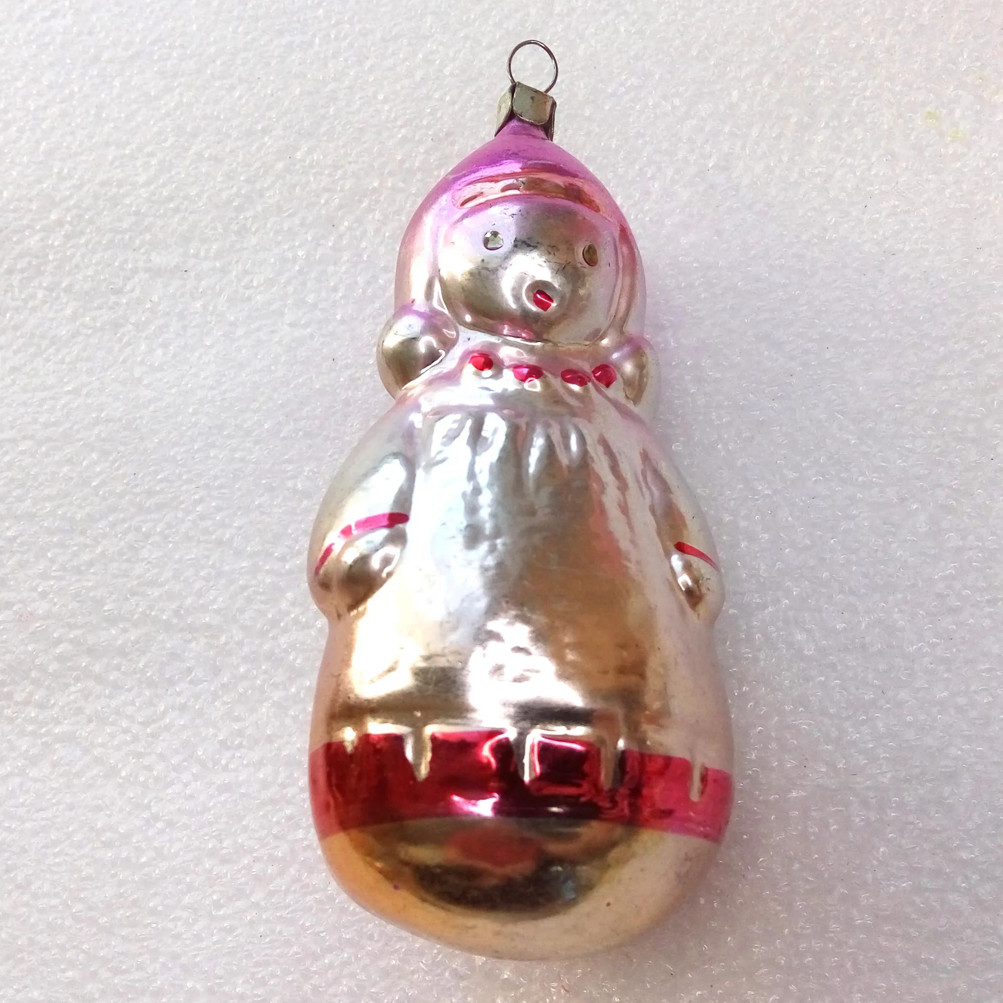 Vintage Glass Christmas Ornament Girl