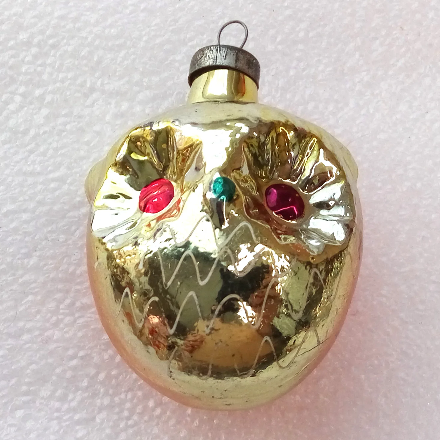 Antique Vintage Glass Christmas Ornament Toy Owl