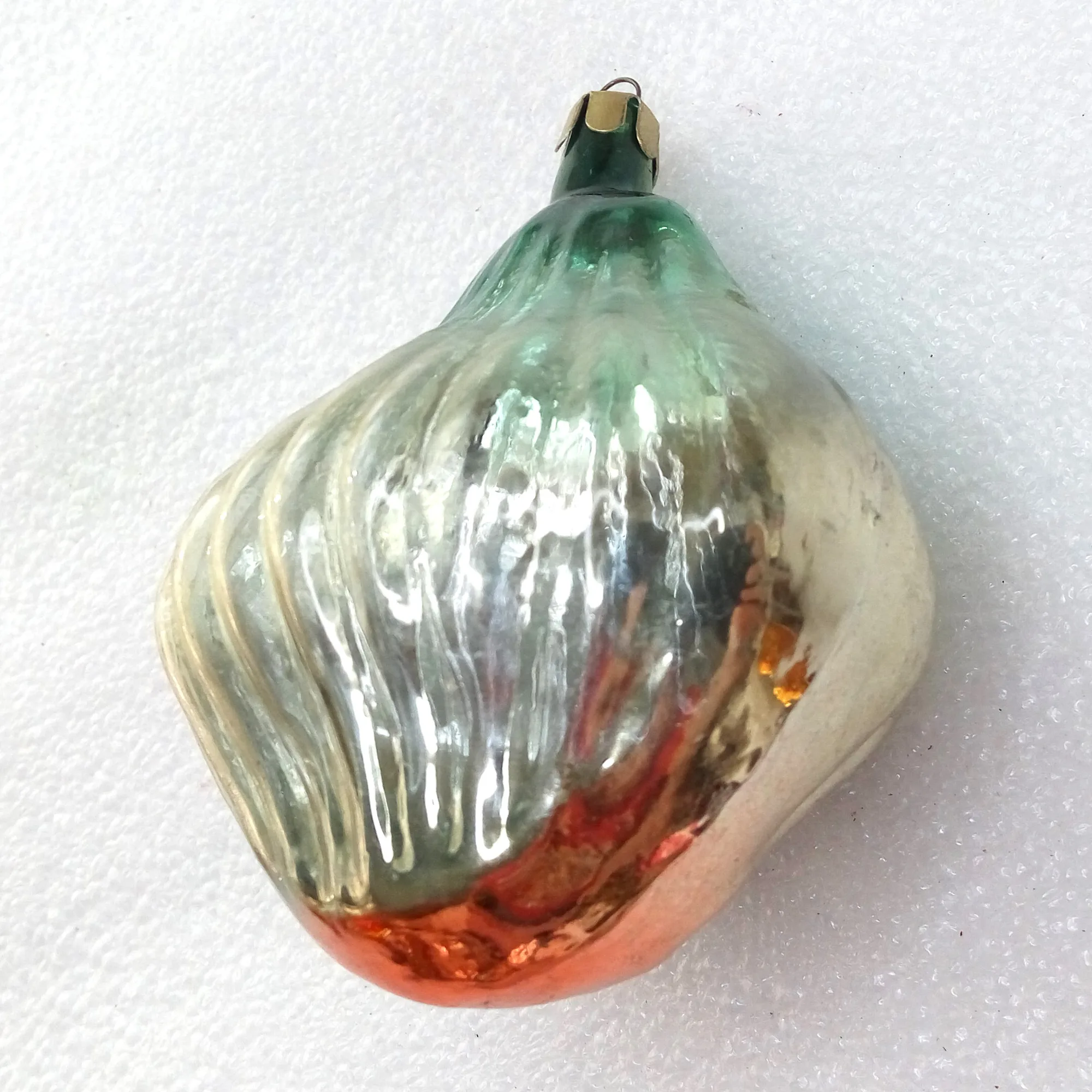 Old Antique Vintage Glass Christmas Ornament Onion