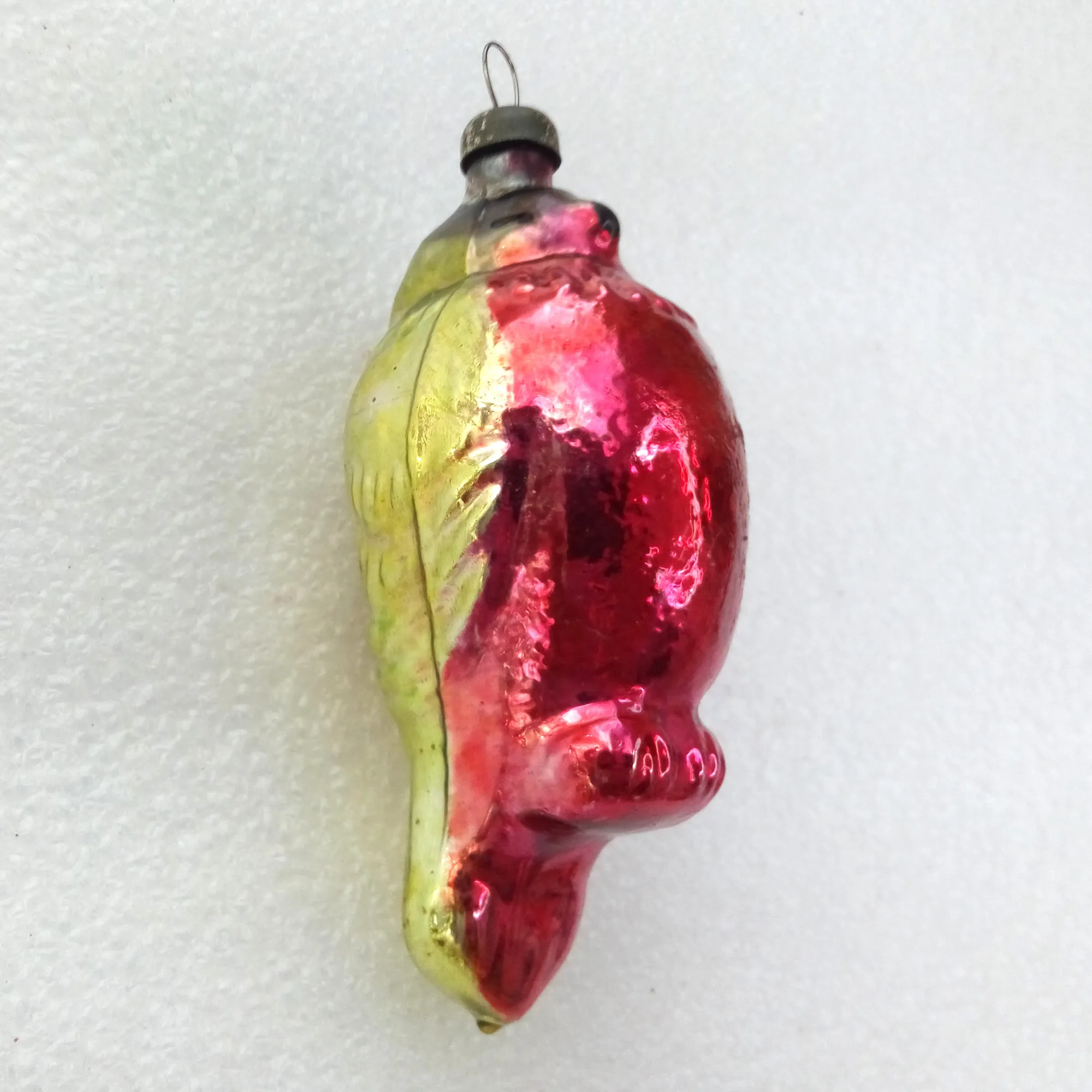 Old Antique Vintage USSR Glass Christmas Ornament Red Hood