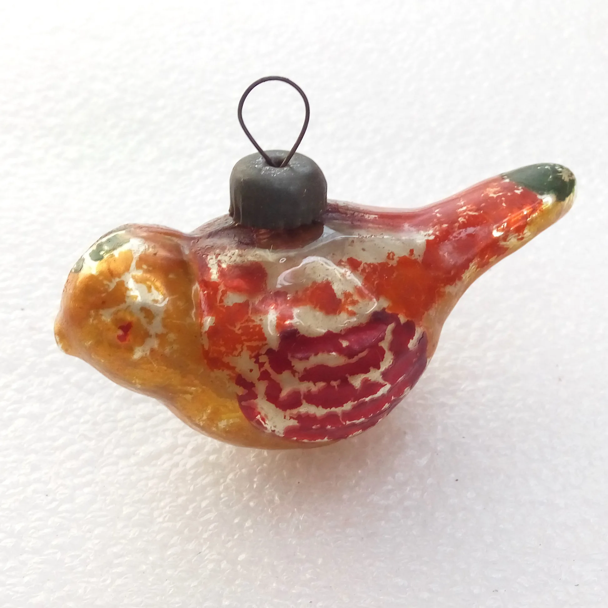 Old Antique Vintage USSR Glass Christmas Ornament Bird