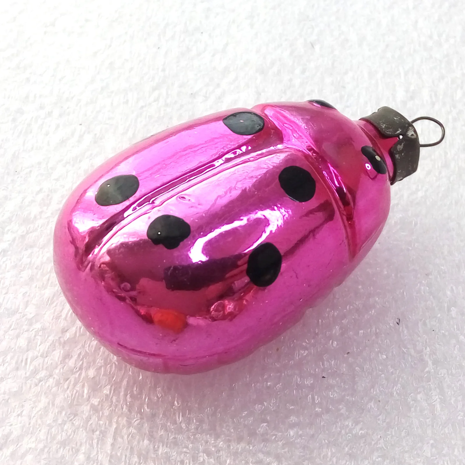 Old Antique Vintage Glass Christmas Ornaments Ladybug