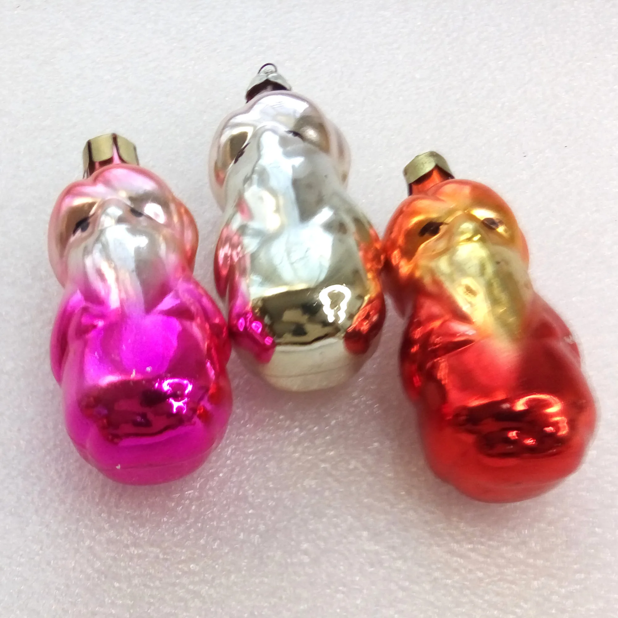 Set of 3 Antique Vintage Glass Christmas Ornaments Olders