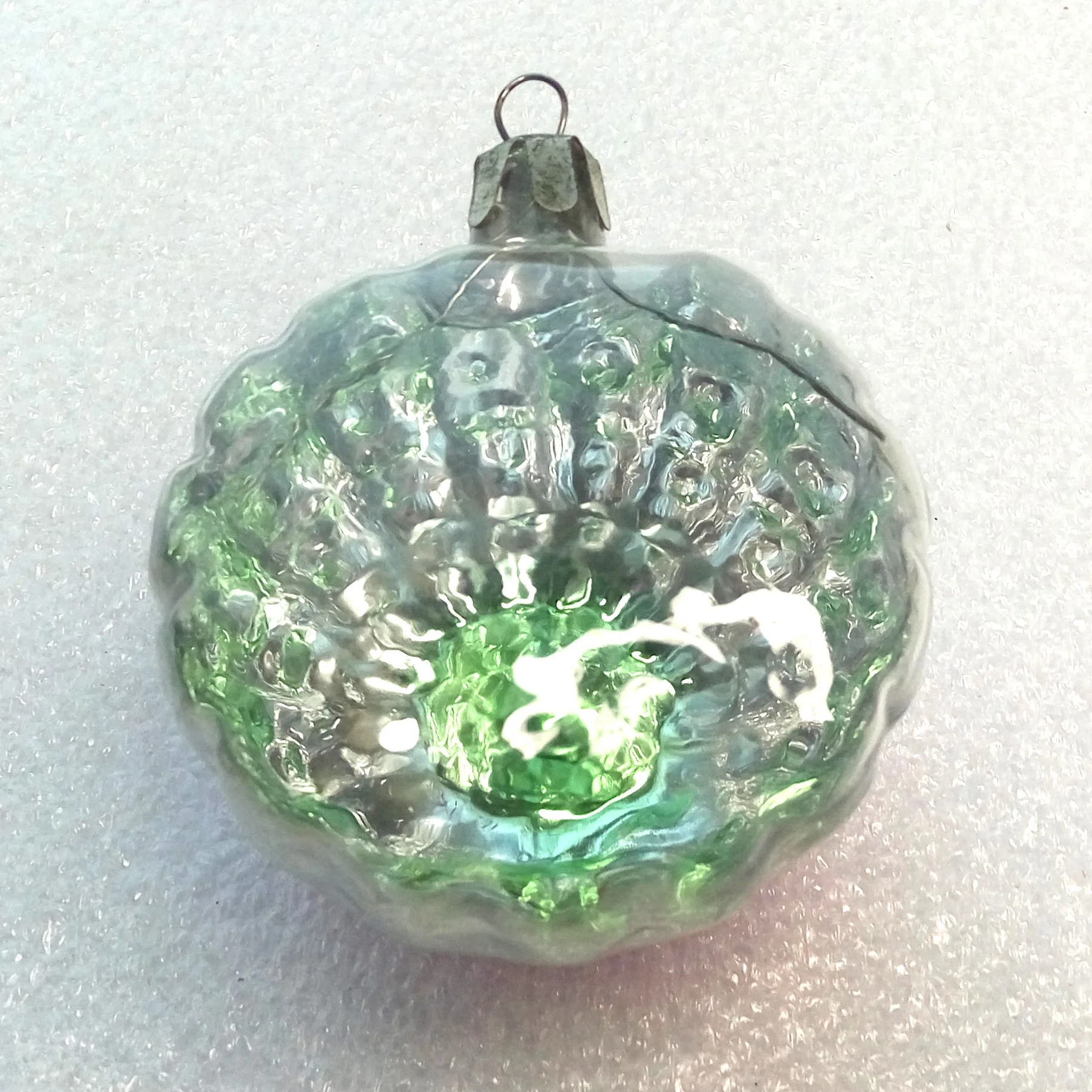 Antique Vintage Glass Christmas Ornaments Lantern