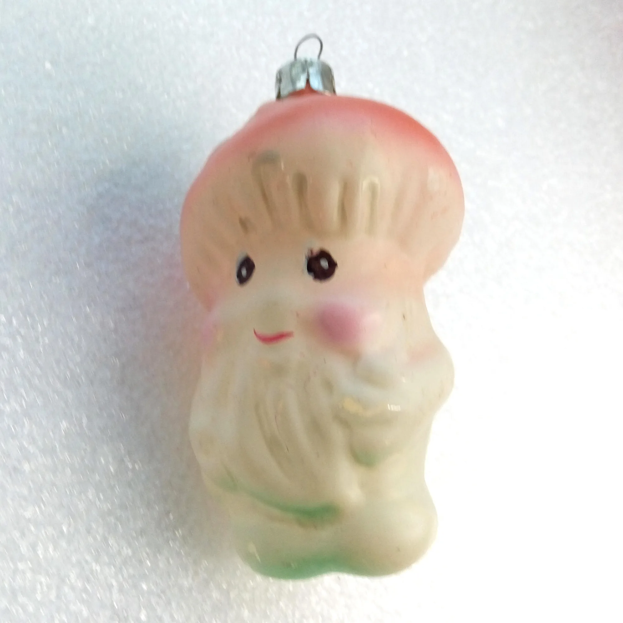 Old Antique Vintage Glass Christmas Ornaments Mushroom