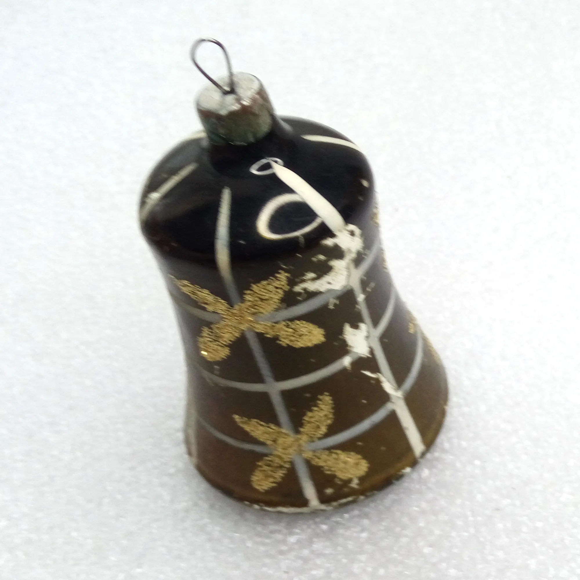 Old Antique Vintage Glass GDR Christmas Ornaments Bell