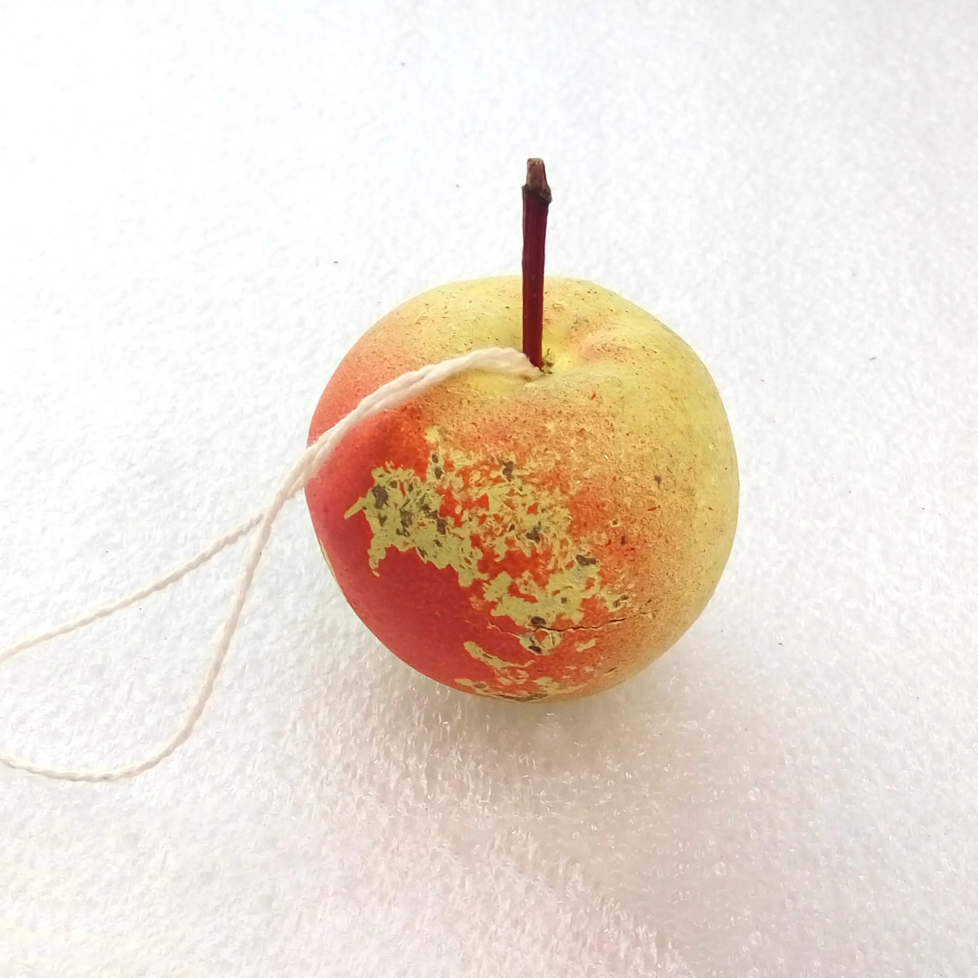 Old Antique Vintage Papier Mache Christmas Ornaments Apple