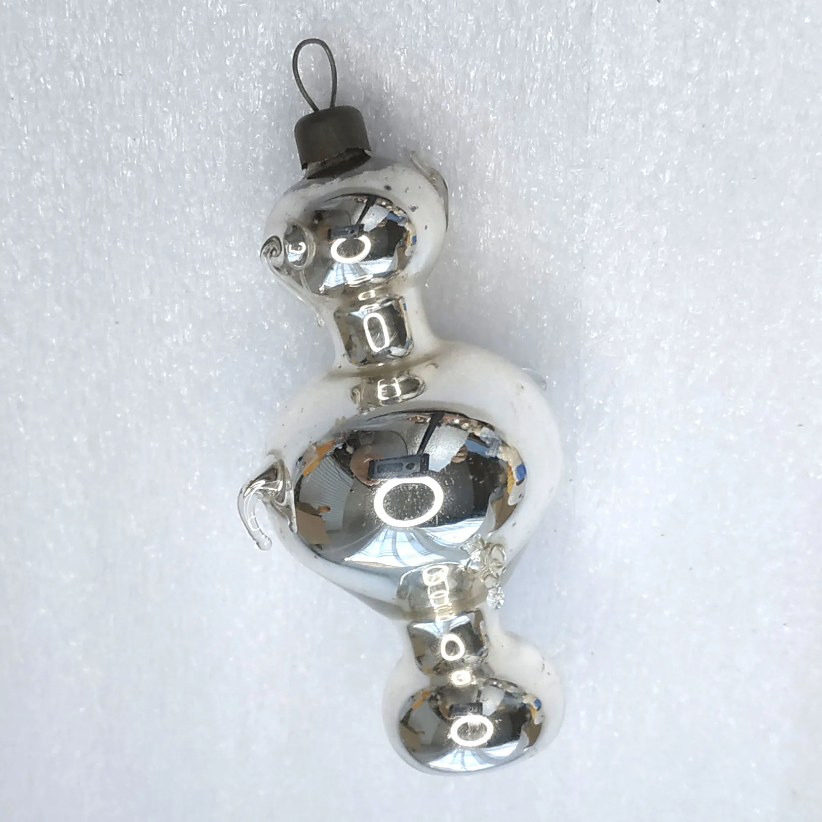 Antique Vintage USSR Mercury Glass Christmas Ornament Samovar