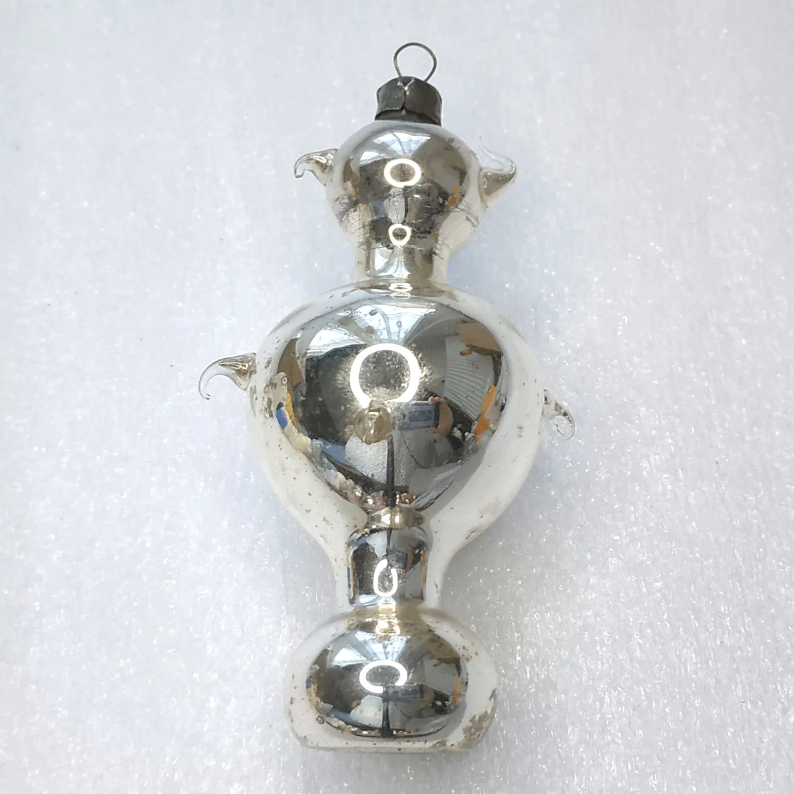 Antique Vintage USSR Mercury Glass Christmas Ornament Samovar