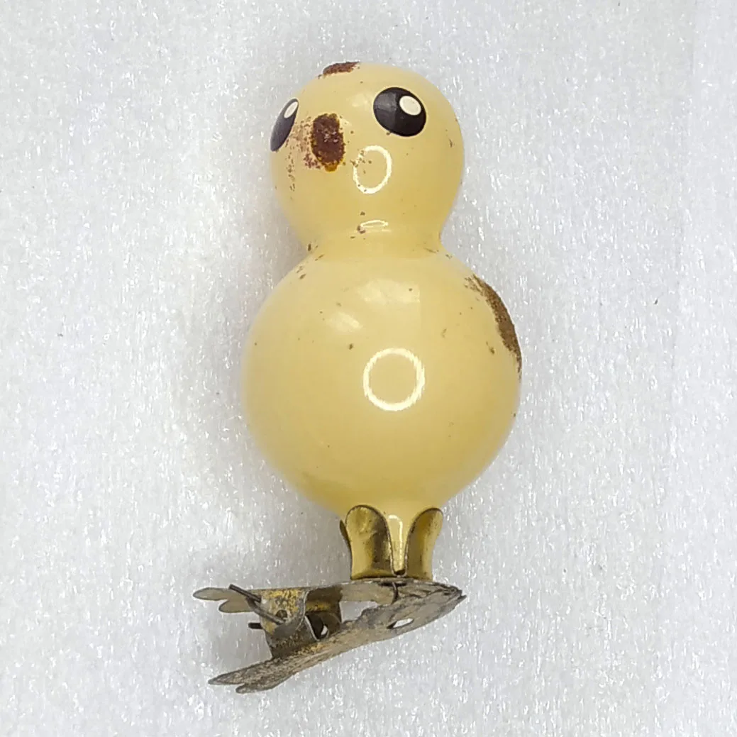 Antique Vintage Russian Glass Christmas Ornament Chicken