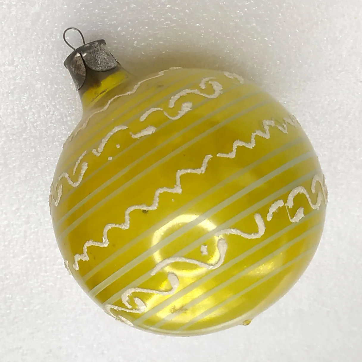 Antique Vintage Glass Christmas Ornament USSR Ball
