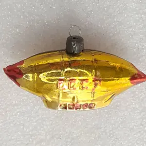 Antique Vintage USSR Glass Christmas Ornament Dirigible