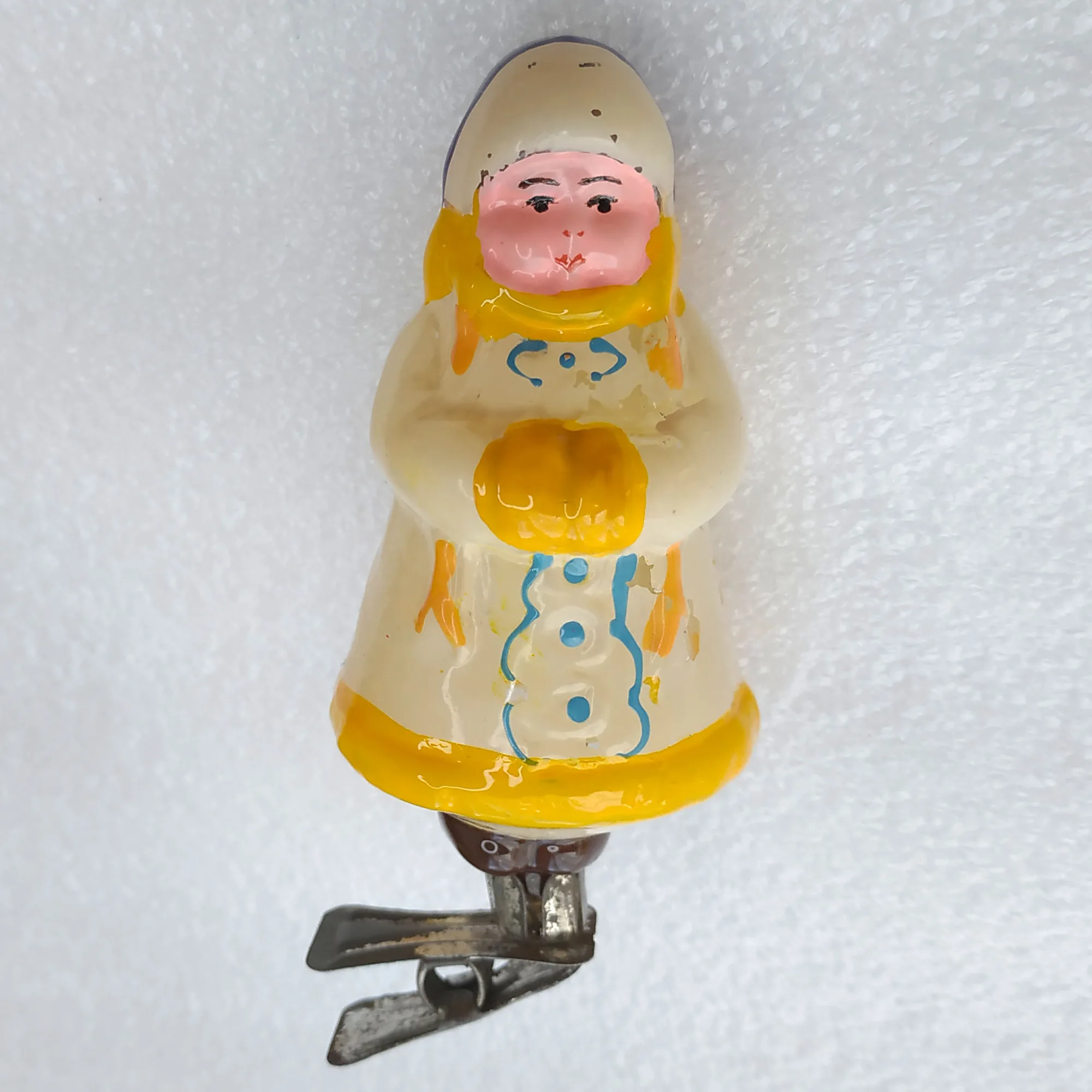 Antique Vintage USSR Glass Christmas Ornament Tree Toy Girl