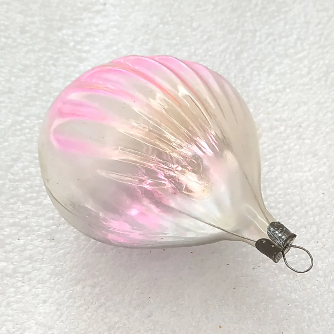 Antique Vintage Russian Glass Christmas Ornament Sea Shell