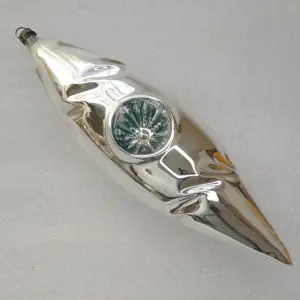 Antique Vintage Mercury Glass Christmas Ornament GDR Icicle