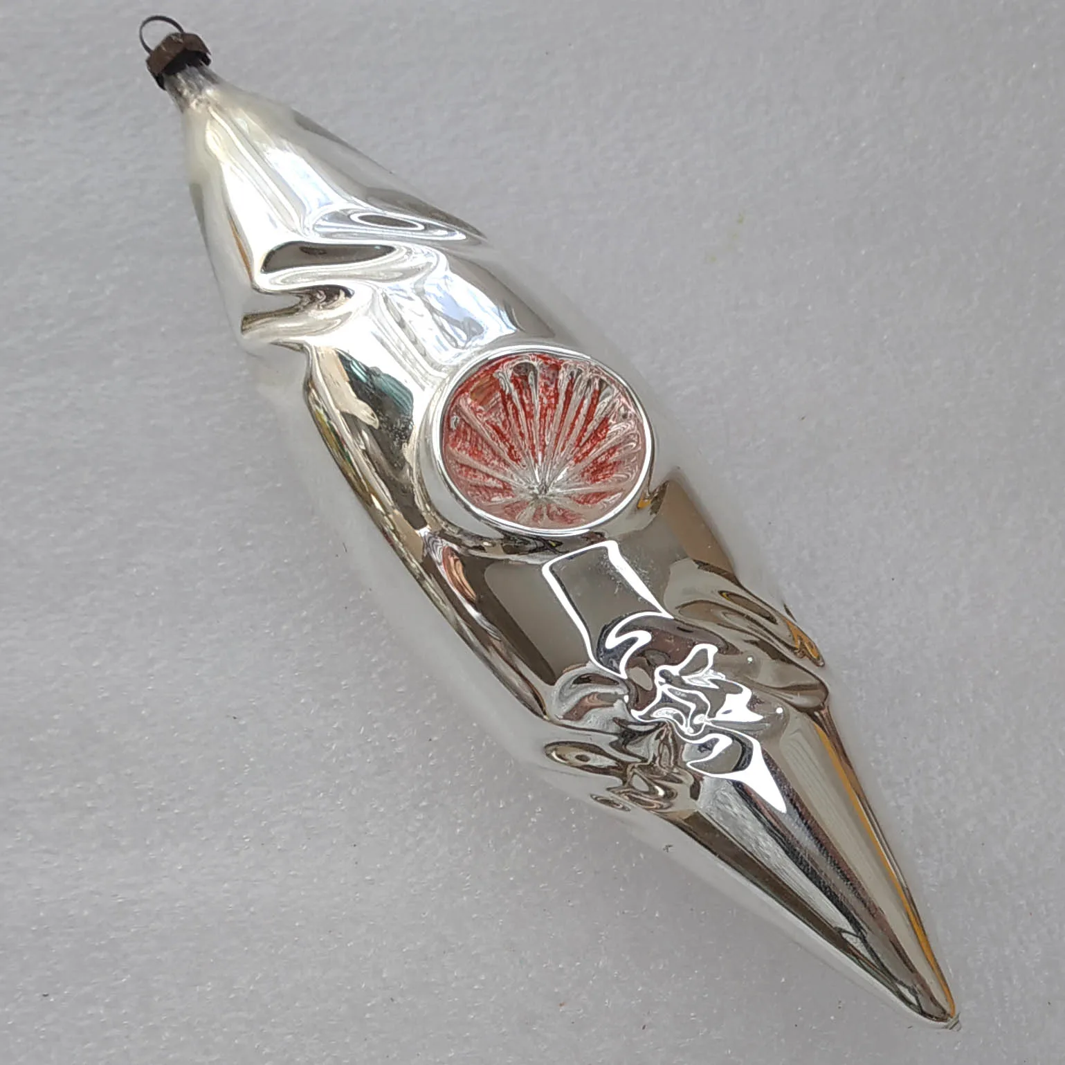 Antique Vintage Mercury Glass Christmas Ornament GDR Icicle