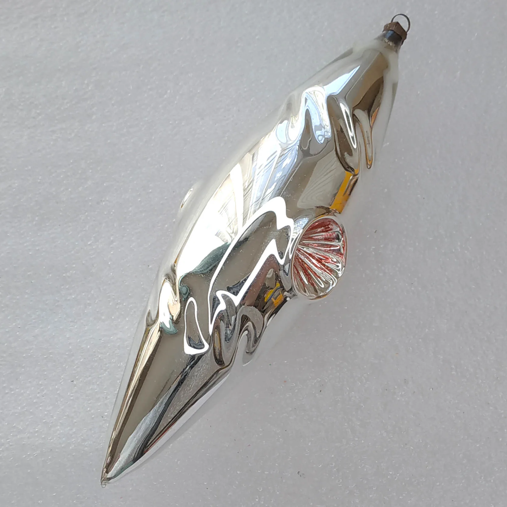 Antique Vintage Mercury Glass Christmas Ornament GDR Icicle