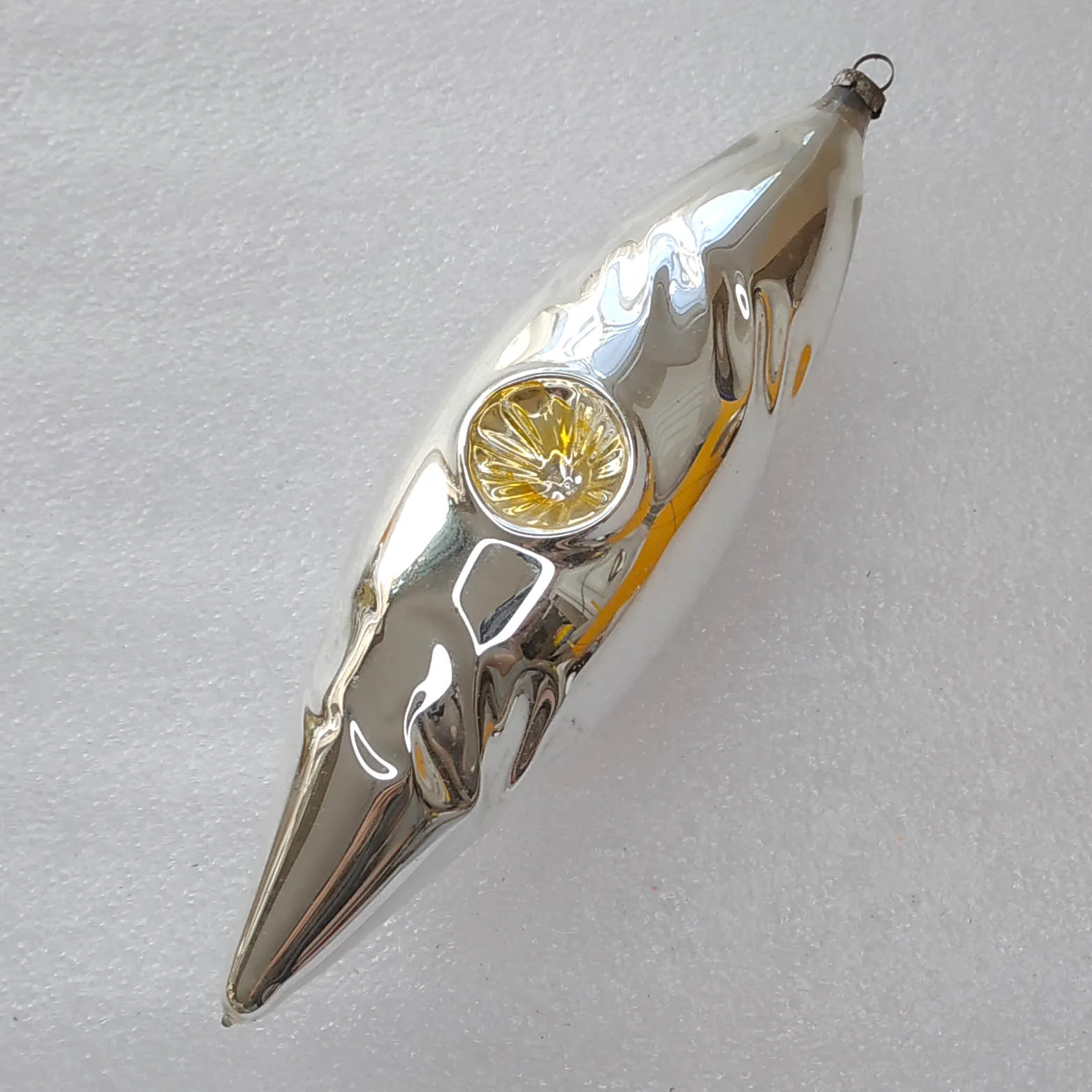 Antique Vintage Mercury Glass Christmas Ornament GDR Icicle