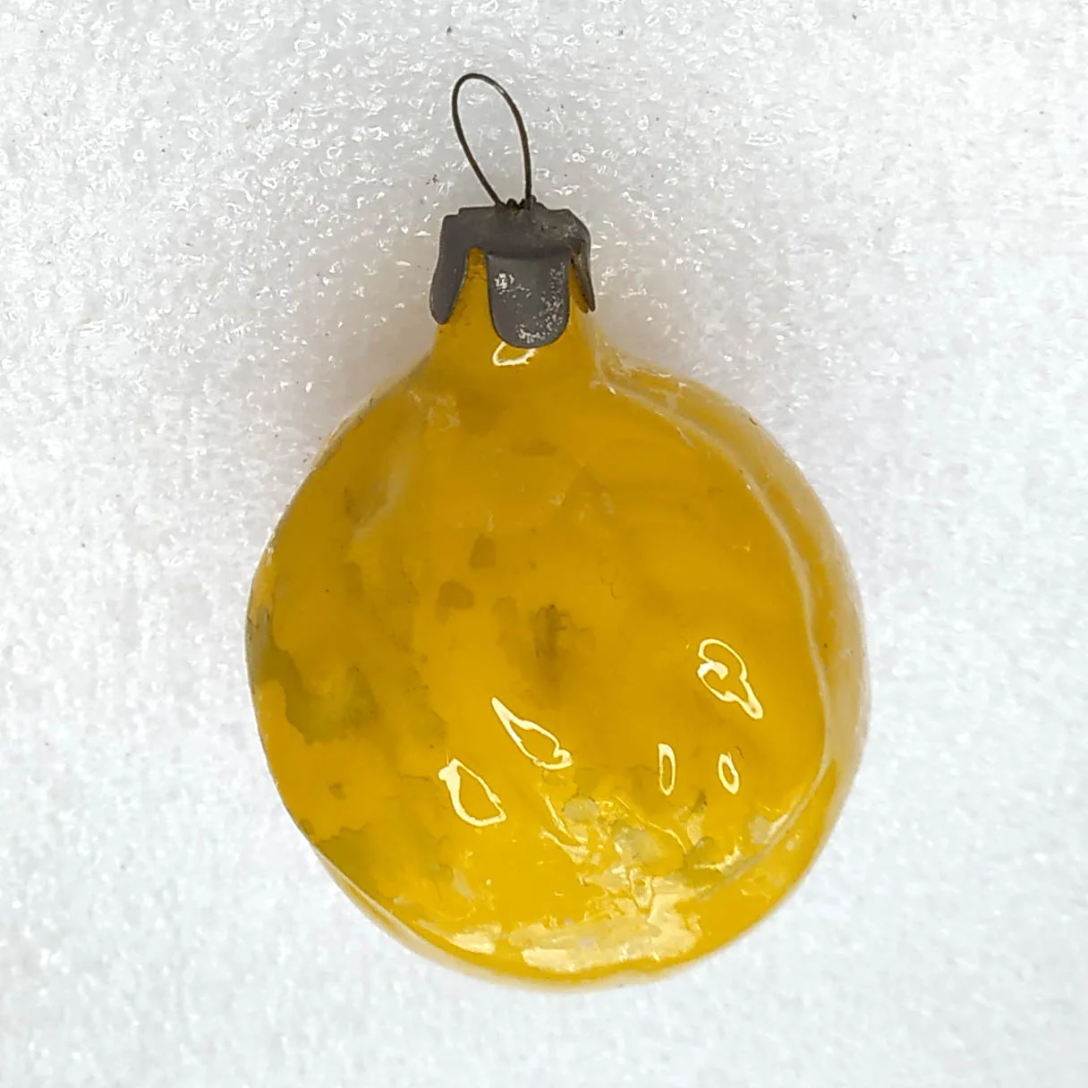 Antique Vintage Glass Christmas Ornament Russian Tree Old Peach