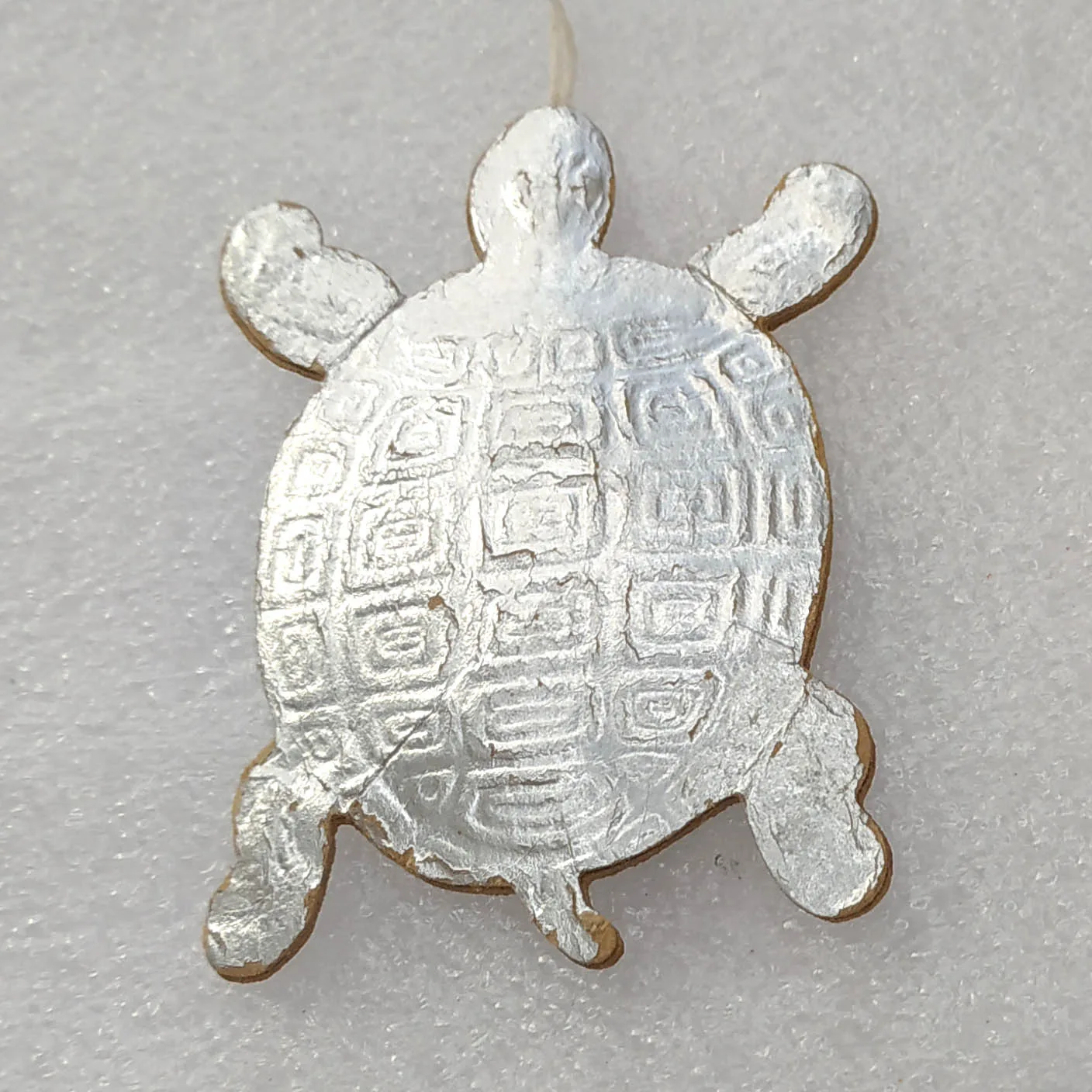 Antique Vintage Dresden Cardboard Christmas Ornament Turtle