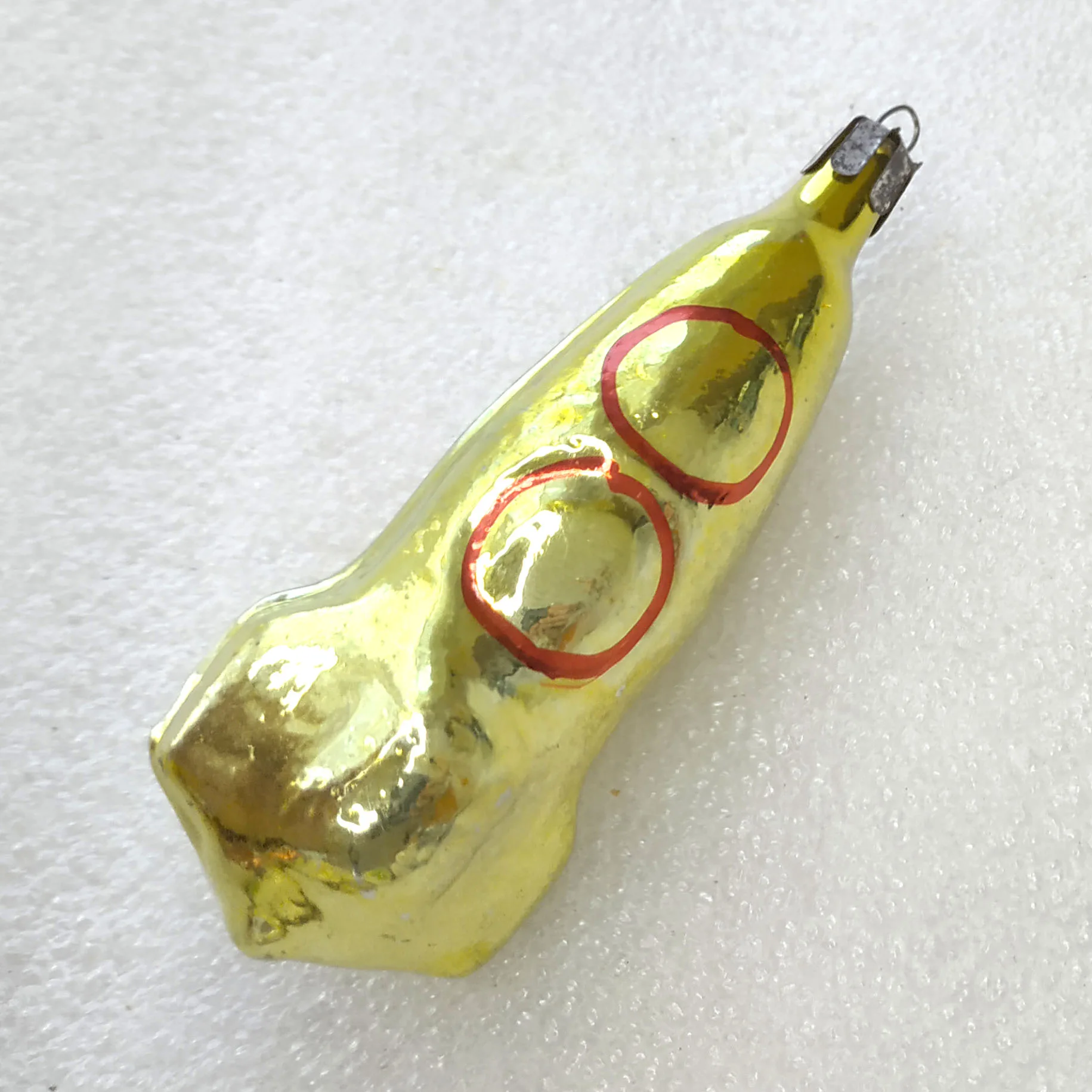 Antique Vintage USSR Glass Christmas Ornament Rocket
