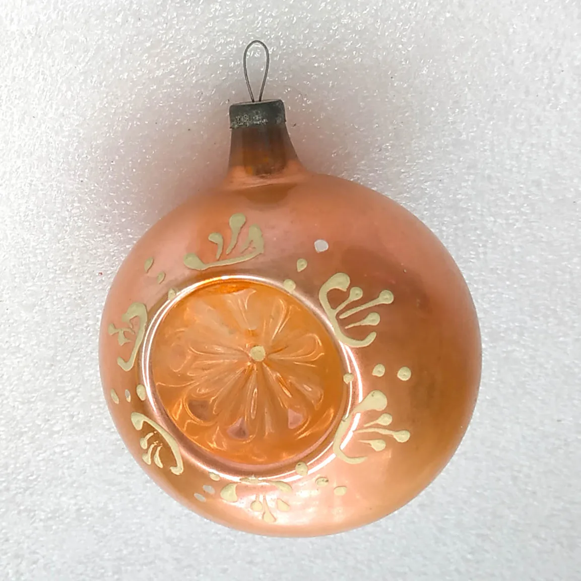 Vintage Silver Glass Christmas Tree USSR Ornament Decor Antique Old Lantern