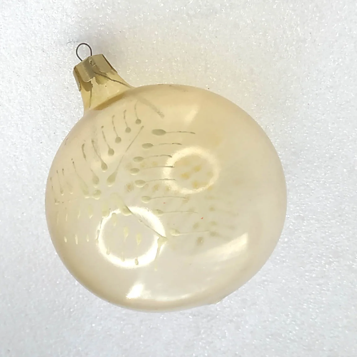 Vintage Glass Christmas Tree USSR Ornament Decor Antique Old Ball