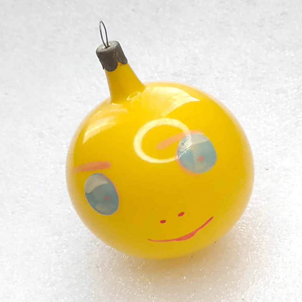 Vintage Glass Christmas Tree USSR Ornament Decor Antique Kolobok