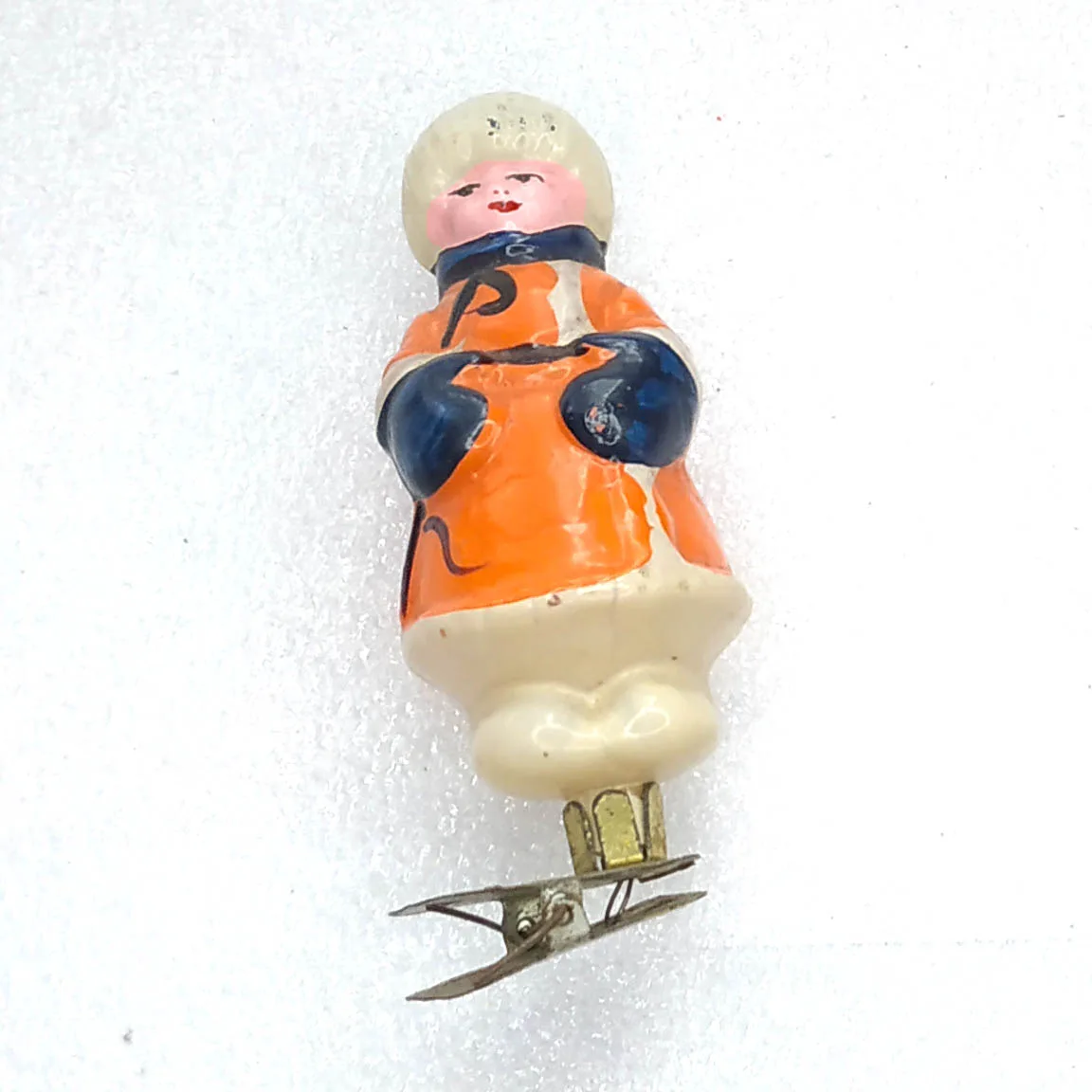 Vintage Glass Christmas Tree Russian Ornament Antique Shepherd