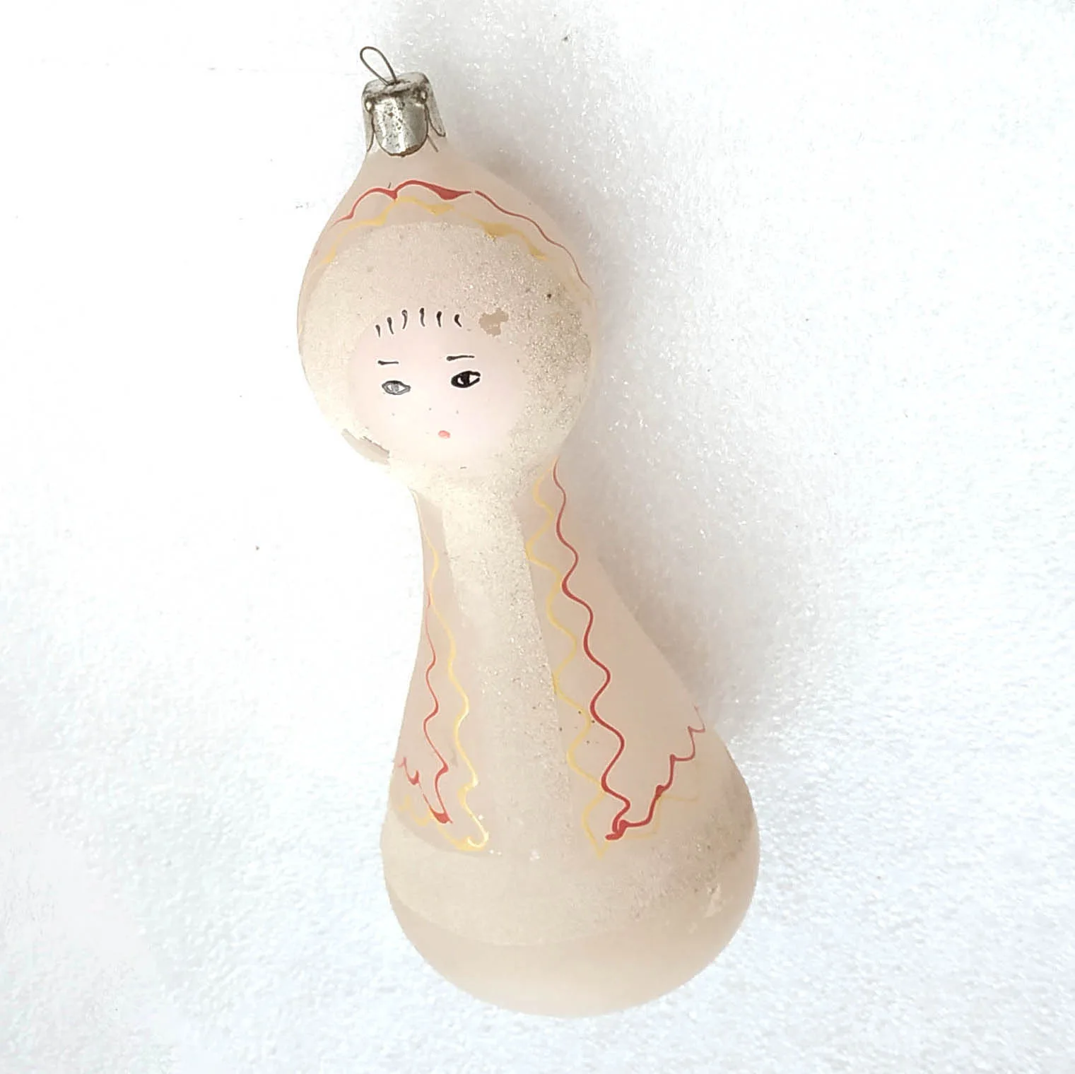 Vintage Glass Christmas Tree USSR Ornament Toy Decor Antique Big Snowmaiden