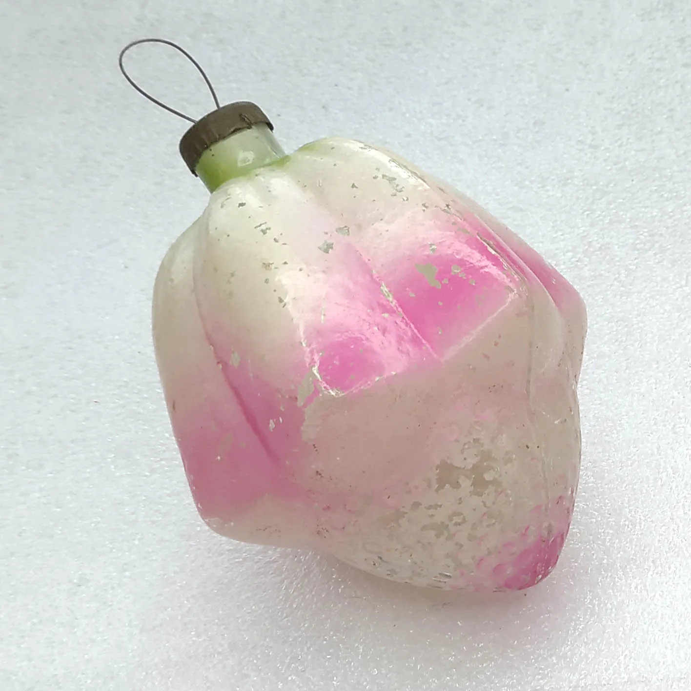 Vintage Glass Christmas Tree USSR Ornament Toy Decor Antique Huge Flower