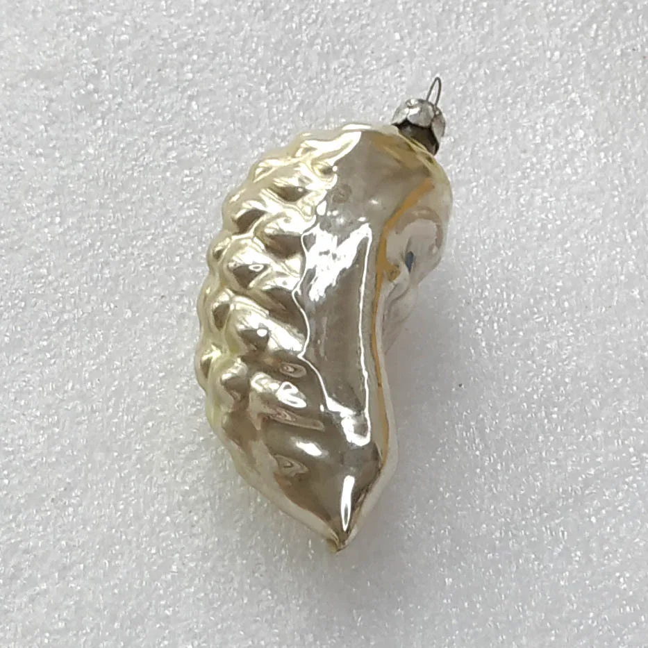Vintage Mercury Glass Christmas Tree USSR Ornament Antique Decor Half Moon