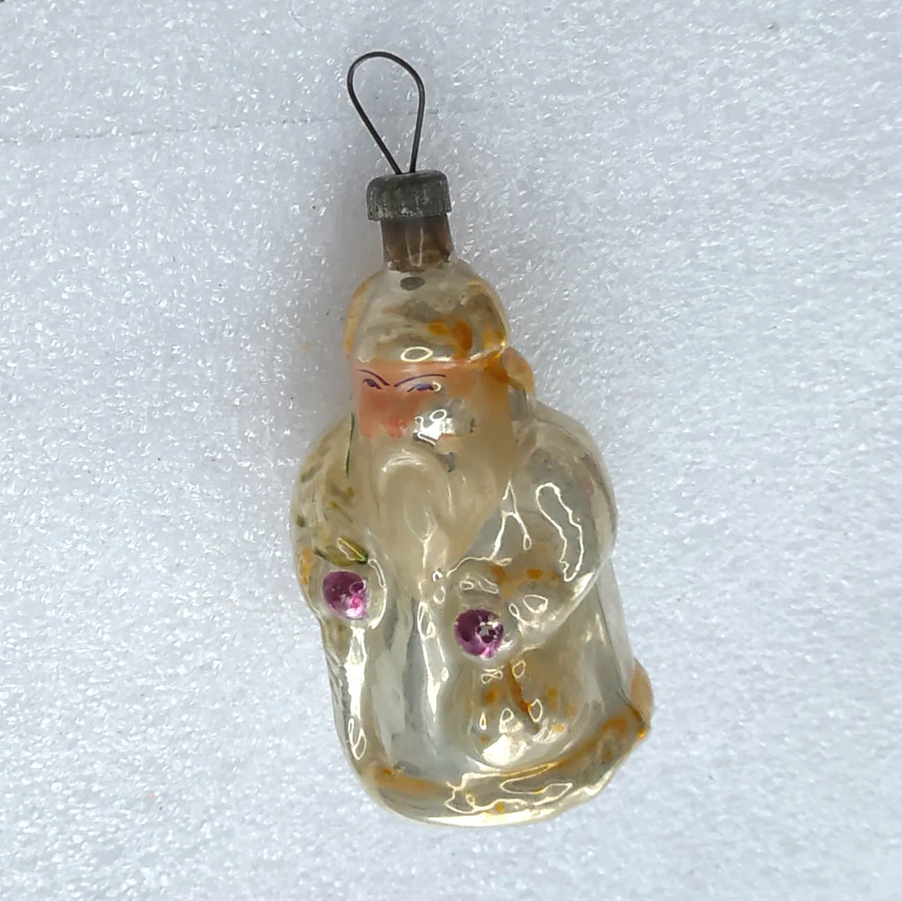 Vintage Mercury Glass Christmas USSR Ornament Tree Antique Santa