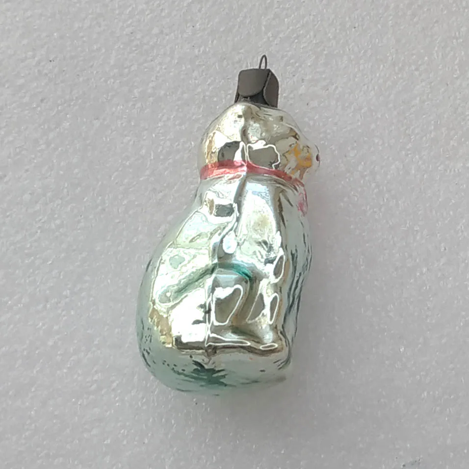 Vintage Christmas Ornament Mercury Glass Antique USSR Decor Cat