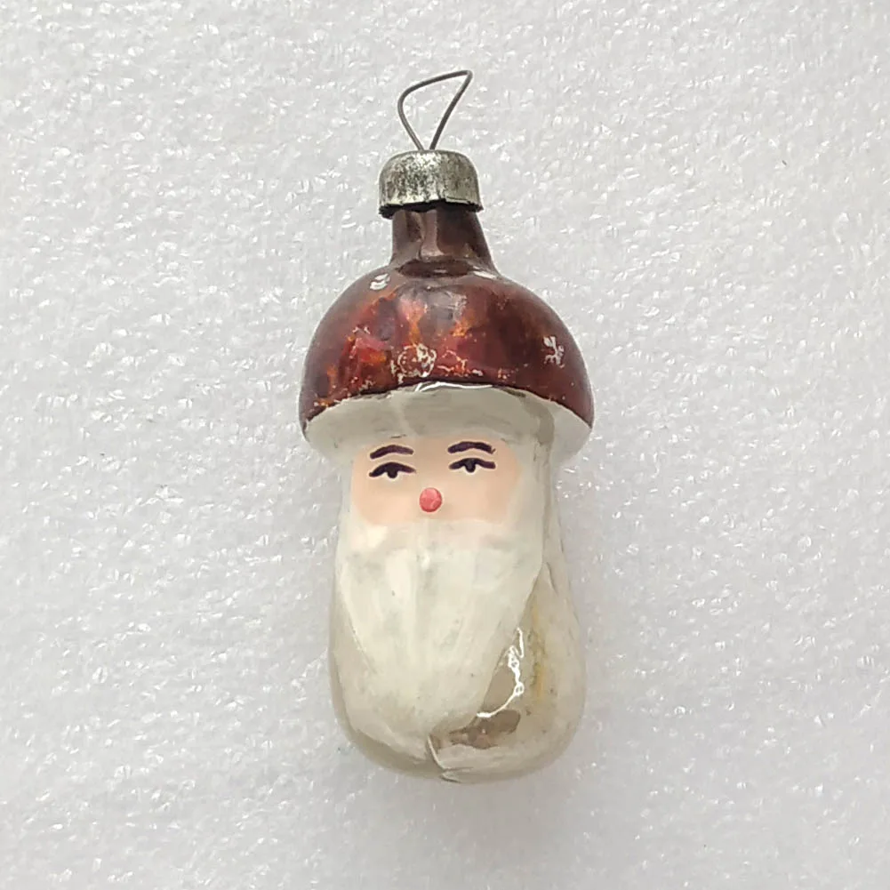 Vintage Mercury Glass Christmas Ornament Tree USSR Antique Decor Mushroom