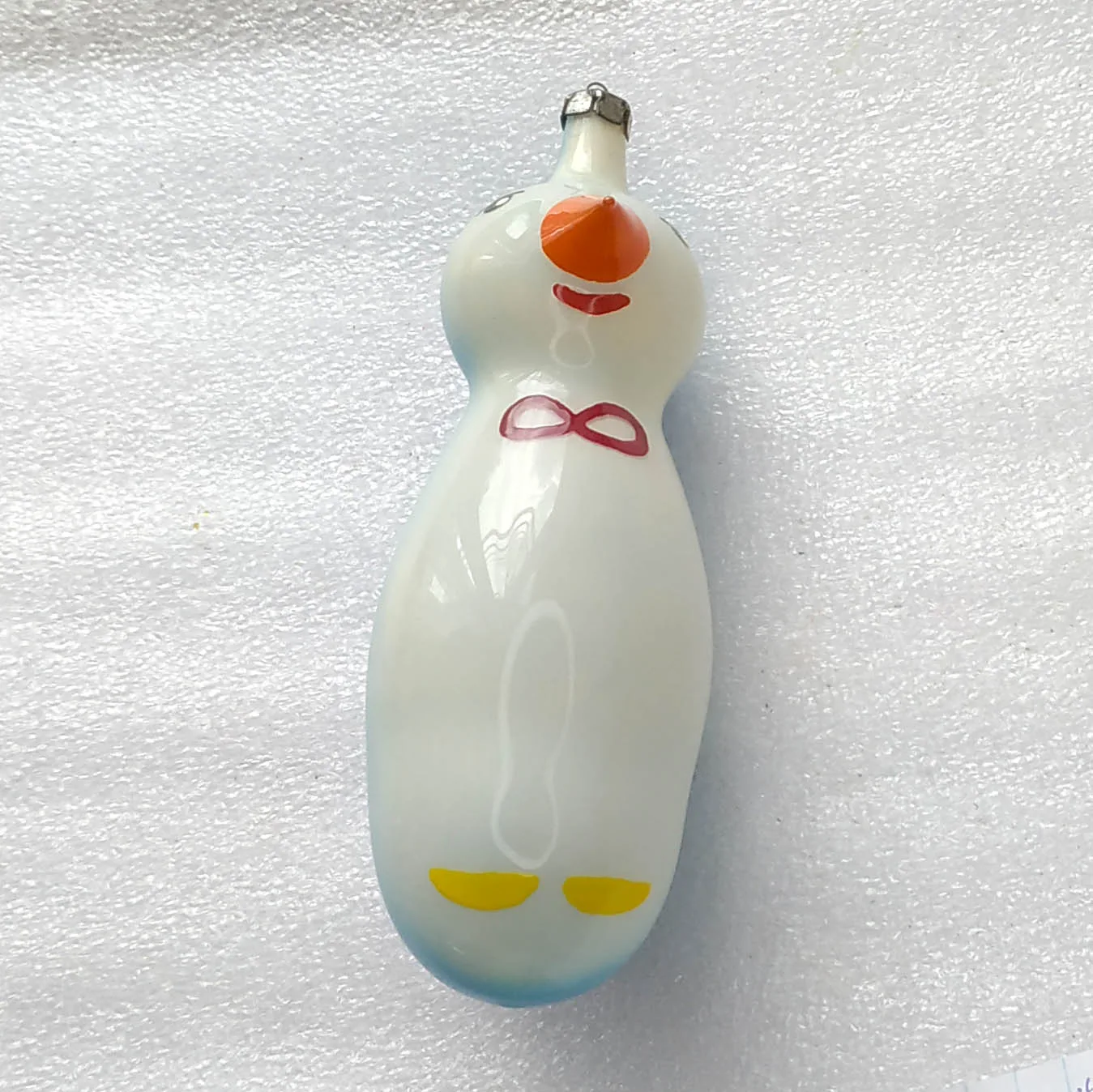 Vintage Christmas Ornament Glass Antique Tree USSR Decor Restored Penguin