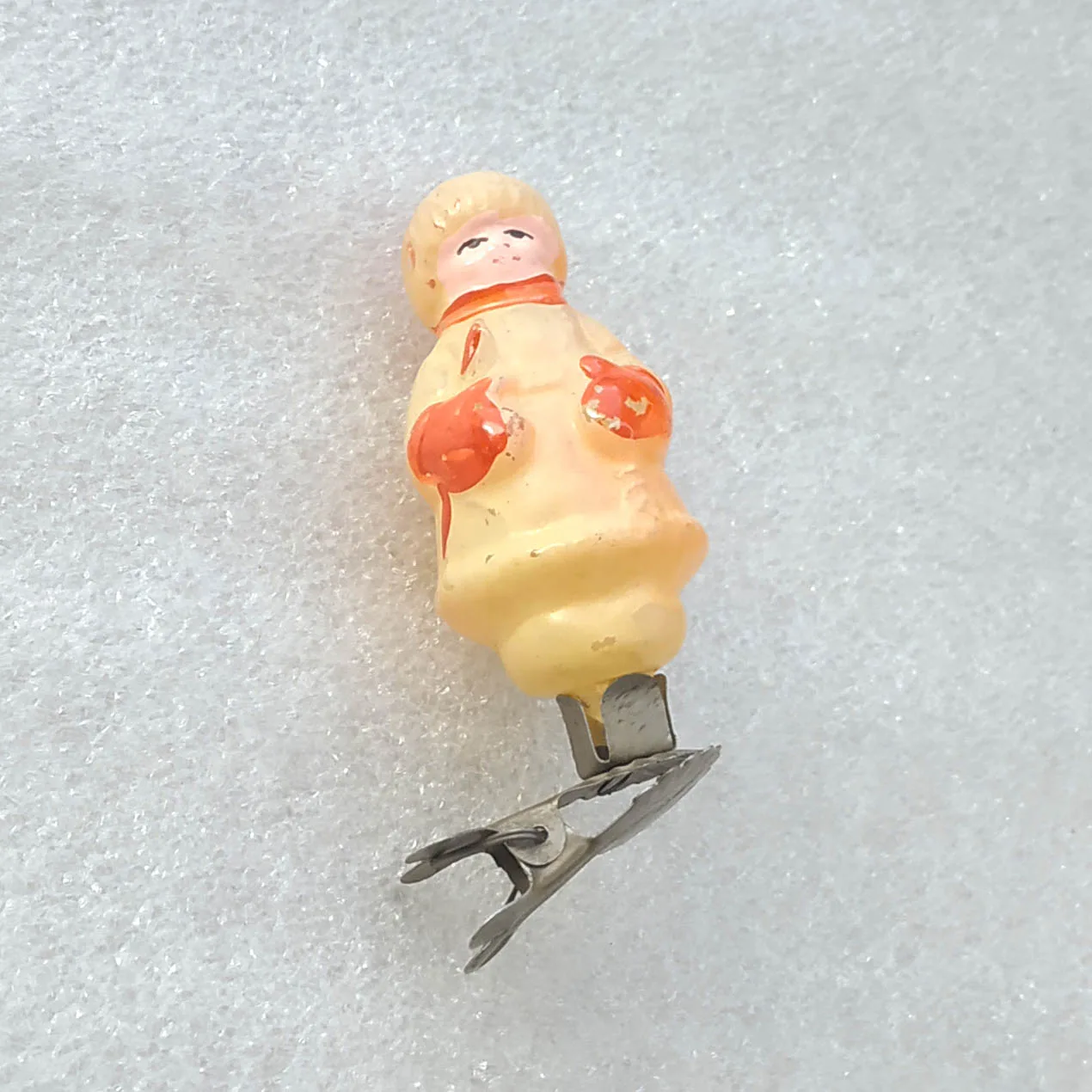 Antique Vintage USSR Glass Christmas Tree Ornament Boy Shepherd