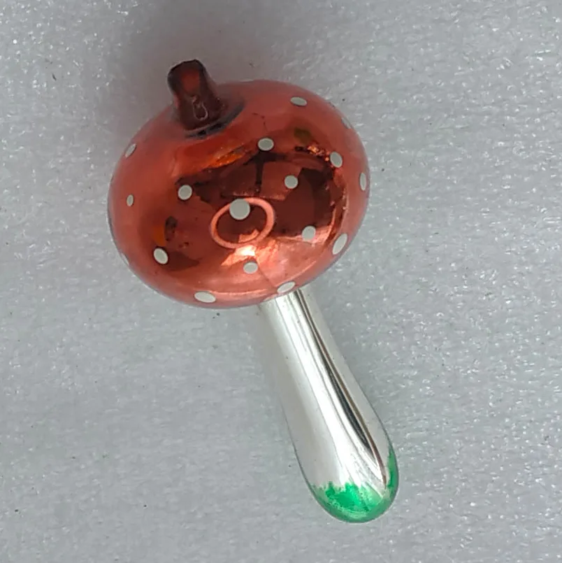 Vintage Christmas Ornament Mercury Glass Antique Tree USSR Decor Mushroom