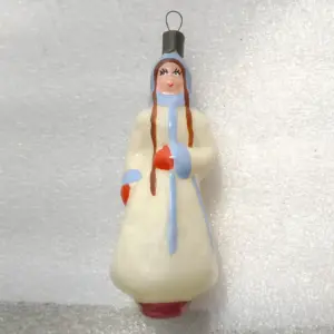Vintage Christmas Ornament Glass Antique Tree USSR Snowmaiden