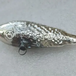 Vintage USSR Mercury Glass Christmas Ornament Antique Decor Fish