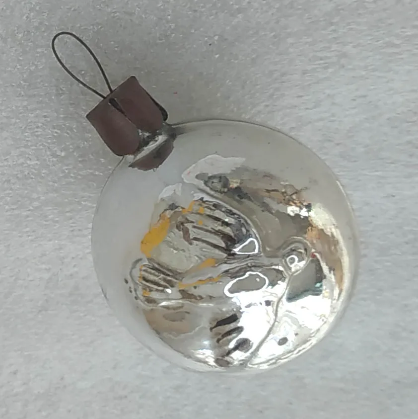 Vintage Christmas Mercury Glass Ornament USSR Antique Toy Decor Tree Pigeon