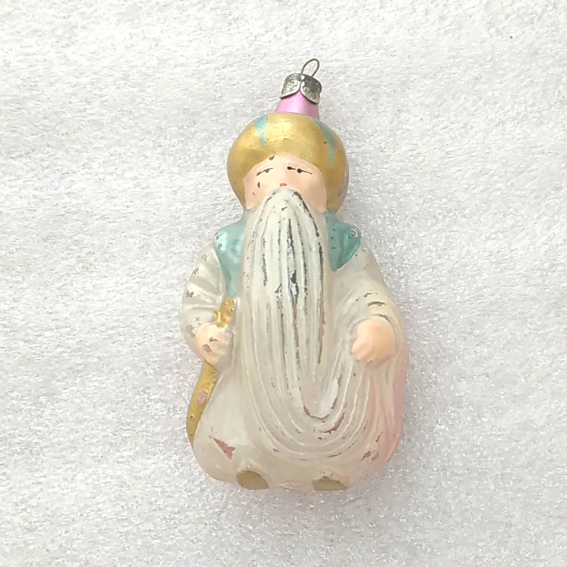 Vintage Christmas Glass Ornament USSR Antique Tree Toy Sultan